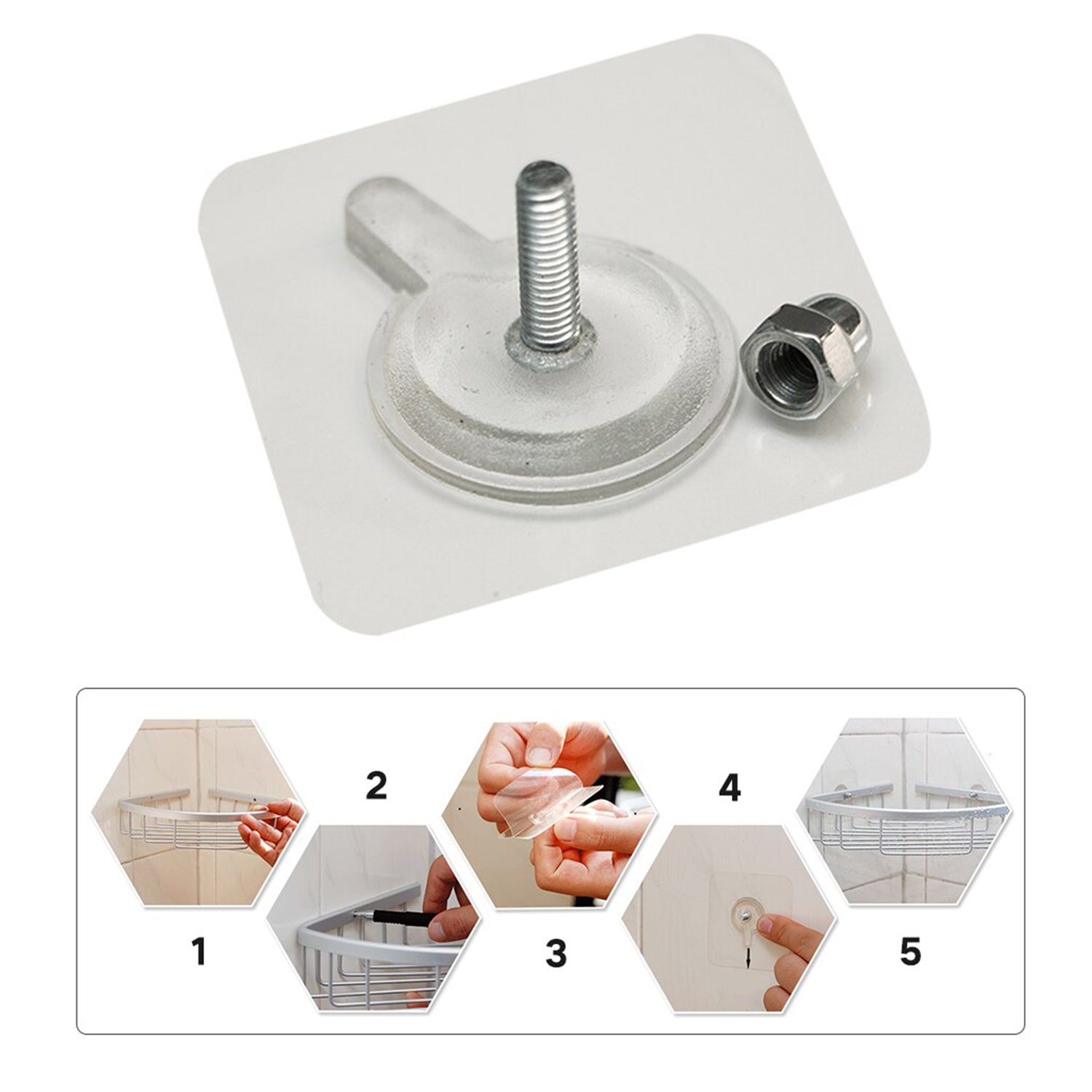 9017 Adhesive Screw Wall Hook used in all kinds of places including household and offices for hanging and holding stuffs etc. DeoDap 9017 Adhesive Screw Wall Hook used in all kinds of places including household and offices for hanging and holding stuffs etc. DeoDap